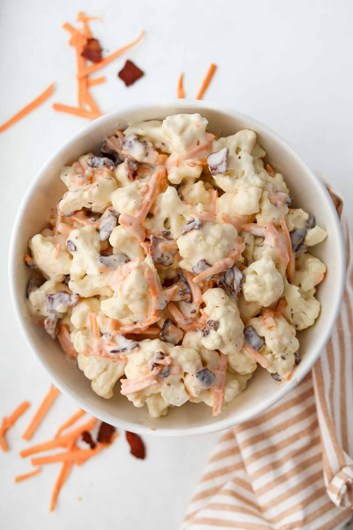 Easy Creamy Cauliflower Salad: No-Bake, Keto-Friendly Potluck